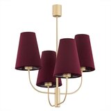  Argon 1827 - Luster na šipci SAFIANO 4xE27/15W/230V bordo | Eponuda.com