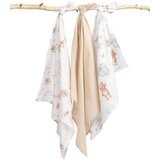 Sensillo Muslin pelene 3 kom sivi/bež medvjed | shoptok.hr