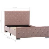 vidaXL Okvir za krevet od tkanine ružičasti 100 x 200 cm | shoptok.hr