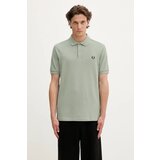 Fred Perry Pamučna polo majica boja: zelena, bez uzorka, M6000 Cijene