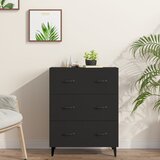 Maison Chic Komoda - Predalnik črna 69,5x34x90 cm inženirski les, (21716233) | Shoptok.si