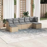  7-dijelni set vrtnih sofa svjetlosivi od poliratana | shoptok.hr