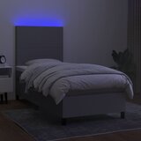  box spring s madracem LED svjetlosivi 100x200 cm tkanina | shoptok.hr