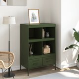  Visoka komoda maslinastozeleni 68x39x101,5 cm od čelika | shoptok.hr