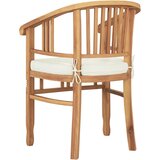  Stolica s jastukom 2 pcs Smeđa 63 x 58 x 89 cm Čvrsto teak drvo | shoptok.hr