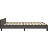  Posteljni okvir z vzglavjem temno siv 140x190 cm žamet, (20788541) | Shoptok.si