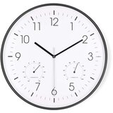 Nedis CLWA4226BK - Zidni sat sa termometrom i higrometrom, prečnika 30,5 cm, 1xAA, crne boje Cene