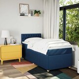 Krevet s oprugama i madracem plavi 100 x 200 cm od tkanine | shoptok.hr