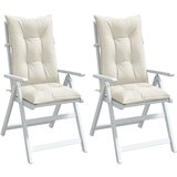 vidaXL Blazina za stol 2 kosa melanž krem 120x50x7 cm blago | Shoptok.si
