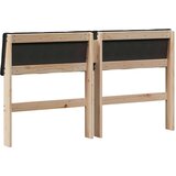 vidaXL tapecirano vzglavje črna 150 cm masivno borovo les | Shoptok.si