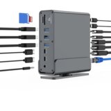 Gembird A-CF-COMBO15-01 USB Type-C 15-u-1 Multi-port adapter USB Hub HDMI DP LAN 3.5mm | Eponuda.com