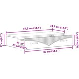 Stolna montirana na zid Bijela 87,5 x 34,5 x 17 cm | shoptok.hr