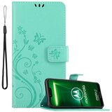  Motorola MOTO G7 POWER in klasično srebrno - ovitek v cvetličnem dizajnu z magnetnim zapiranjem, stoječo funkcijo in režami za kartice, (20860548) | Shoptok.si