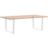  Noge jedilne mize V-oblika 2 kosa Bela 100x(72-73,3) cm Jeklo | Shoptok.si