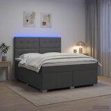  Boxspring krevet s madracem Tamnosiva 160 x 200 cm Tkanina 160 x 200 x 140.5 cm | Shoptok.si