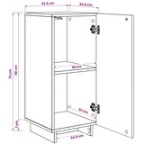  Komoda Dimljeni hrast 33 5 x 34 5 x 75 cm Konstruirano drvo - Dimljeni hrast | shoptok.hr