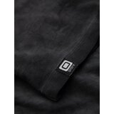 Ombre Men's cotton knit V-neck t-shirt with wash effect - black | Shoptok.si