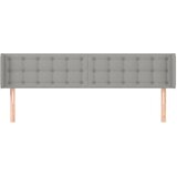  Uzglavlje s ušima svjetlosivo 203x16x78/88 cm od tkanine | shoptok.hr