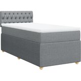 Maison Chic Box spring postelja - Vzmetna postelja z vzmetnico svetlo siv 100x200 cm blago SL17564, (21894883) | Shoptok.si