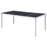  Vrtni stol 190 x 90 x 74 cm crni čelični Cijene