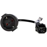 Akyga tok priključni kabel [1x moški konektor IEC\, C14 - 1x varnostna vtičnica] 0.15 m črna, (20414166) | Shoptok.si