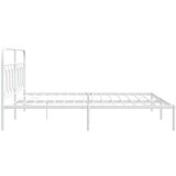 vidaXL Kovinski posteljni okvir z vzglavjem bel 183x213 cm | Shoptok.si