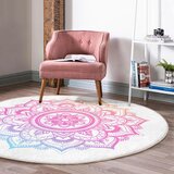 Mila Home Bijeli/ružičasti periv/pogodan za robotski usisavač okrugli tepih ø 80 cm Comfort – | shoptok.hr