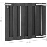  Vrtna vrata od WPC-a 100 x 80 cm siva | shoptok.hr