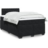 vidaXL Box spring postelja z vzmetnico črna 120x200 cm žamet Cene