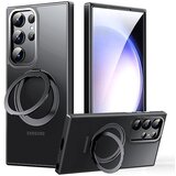 INORCO Za Samsung Galaxy S23 Ultra TPU+akrilno mat ohišje za telefon, vrtljiv pokrov s stojalom, združljiv z MagSafe, (22037016) | Shoptok.si