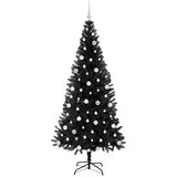vidaXL Božično drevo med 300 LED z stojalom Črna 210 cm PVC | Shoptok.si