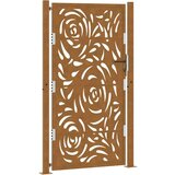 vidaXL Vrtna vrata 105x180 cm preperevanje jeklena ognjena oblika | Shoptok.si