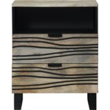 vidaXL Noćni ormarići s ladicama Bijela i crna 50 x 33 x 60 cm | shoptok.hr