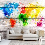  Samoljepljiva foto tapeta - World Map: Colourful Blot 98x70 Cijene