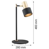  Argon 4257 - Stona lampa DORIA 1xE27/15W/230V crna/mesing | Eponuda.com