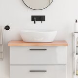  Kupaonska radna ploča svjetlosmeđa 80x50x(2-4) cm masivno drvo | shoptok.hr