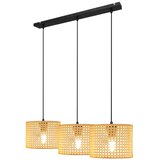  Luster na sajli ALBA 3xE27/15W/230V ratan/crna | Eponuda.com