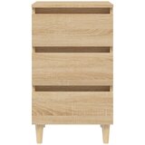  Noćni ormarić s drvenim nogama boja hrasta 40 x 35 x 69 cm | shoptok.hr