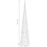  Akrilni ukrasni stožac s LED svjetlima plavi 90 cm | shoptok.hr