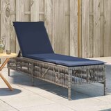  Ležaljka s jastukom, siva, poli ratan | Shoptok.si