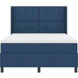 Box Postelja z dvigalnim dnom in vzmetnico Modra 140x190 cm Tkanina, (22050457) | Shoptok.si