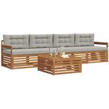  Set vanjskih sofa 5 kom. Prirodna i svijetlo siva 79 x 79 x 37 cm | shoptok.hr