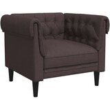 vidaXL Fotelja Chesterfield tamnosmeđa od tkanine | shoptok.hr