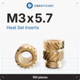 CNC Kitchen Threaded Inserts M3 Standard, M3 x 5.7 (100 pcs) | Eponuda.com