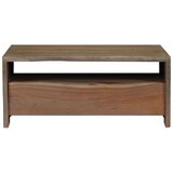  Stolić za kavu od masivnog bagremovog drva 90 x 50 x 40 cm sivi | shoptok.hr