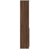vidaXL Visoka omara rjavi hrast 37,5x35x180 cm inženirski les | Shoptok.si