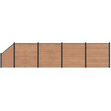 PANEL ograde 5 pcs WPC i aluminij Smeđa | shoptok.hr