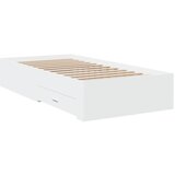  The Living Store Posteljni okvir s predali bel 75x190 cm inženirski les - Posteljni Okvir, (21450607) | Shoptok.si