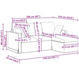 SOFA Krema 178 x 134 x 80 cm Baršun | shoptok.hr
