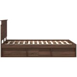 Konstrukcija postelje z vzglavjem Rjav hrast 120 x 200 cm, (5000103255) | Shoptok.si